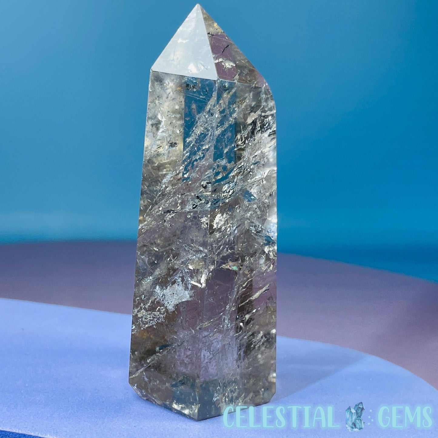 Rutilated Smoky Quartz Small Tower