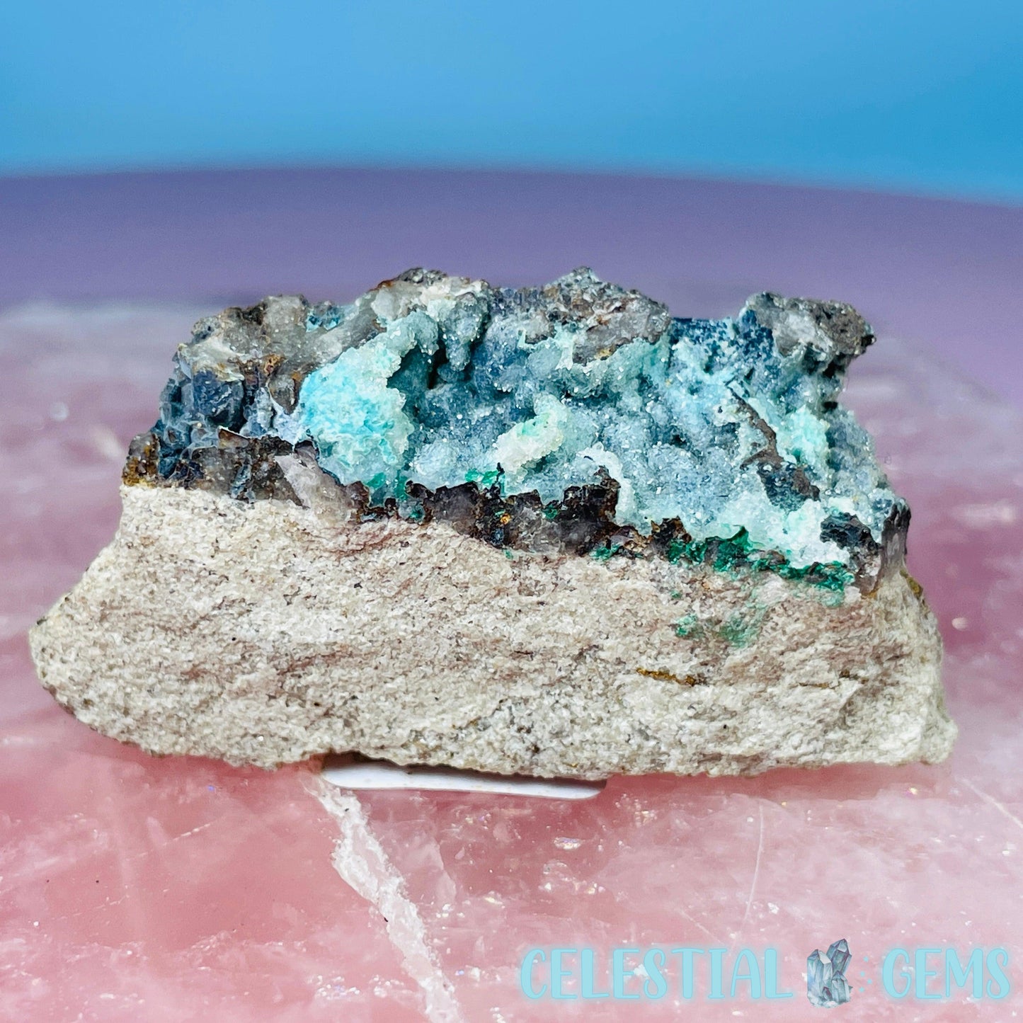 Druzy Chrysocolla  + Chalcedony Small Specimen