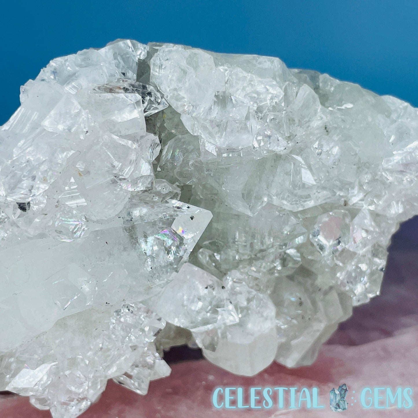 A Grade Diamond Apophyllite Medium Cluster