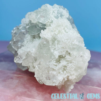 A Grade Diamond Apophyllite + White Chalcedony Small Cluster