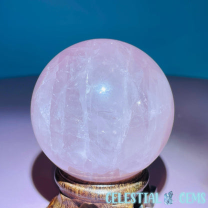 Rose Quartz Medium Sphere (Star Flash in Video!)