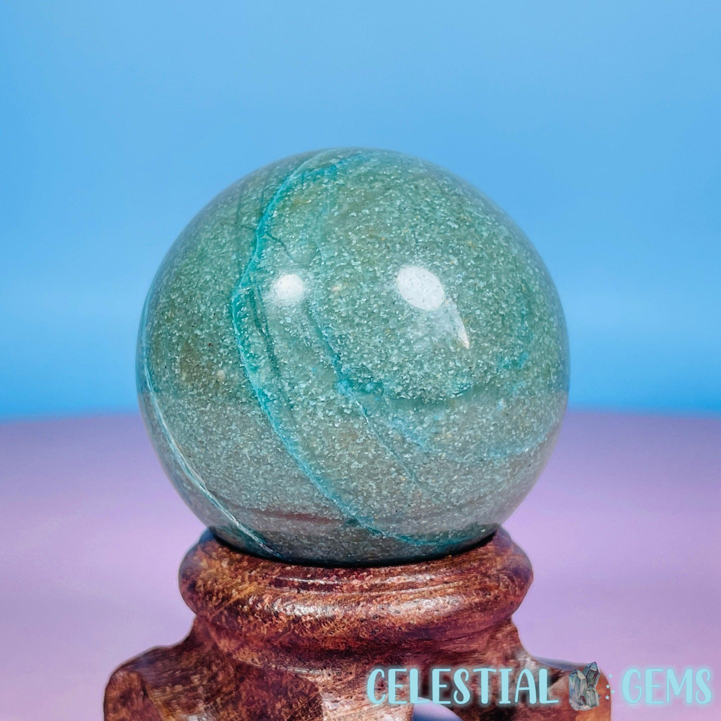 Chrysocolla + Shattuckite Medium Sphere