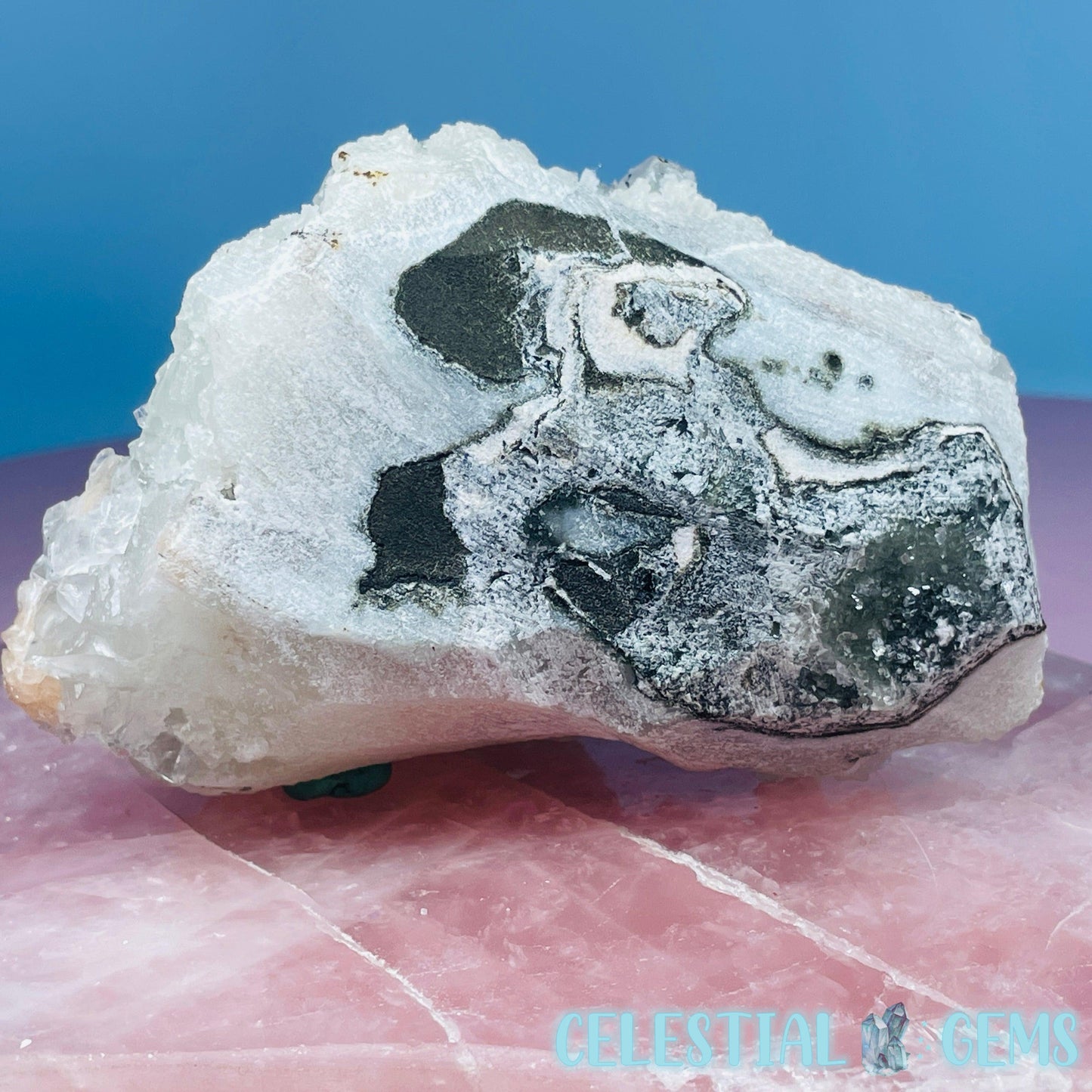 A Grade Diamond Apophyllite + Peach Stilbite Medium Cluster