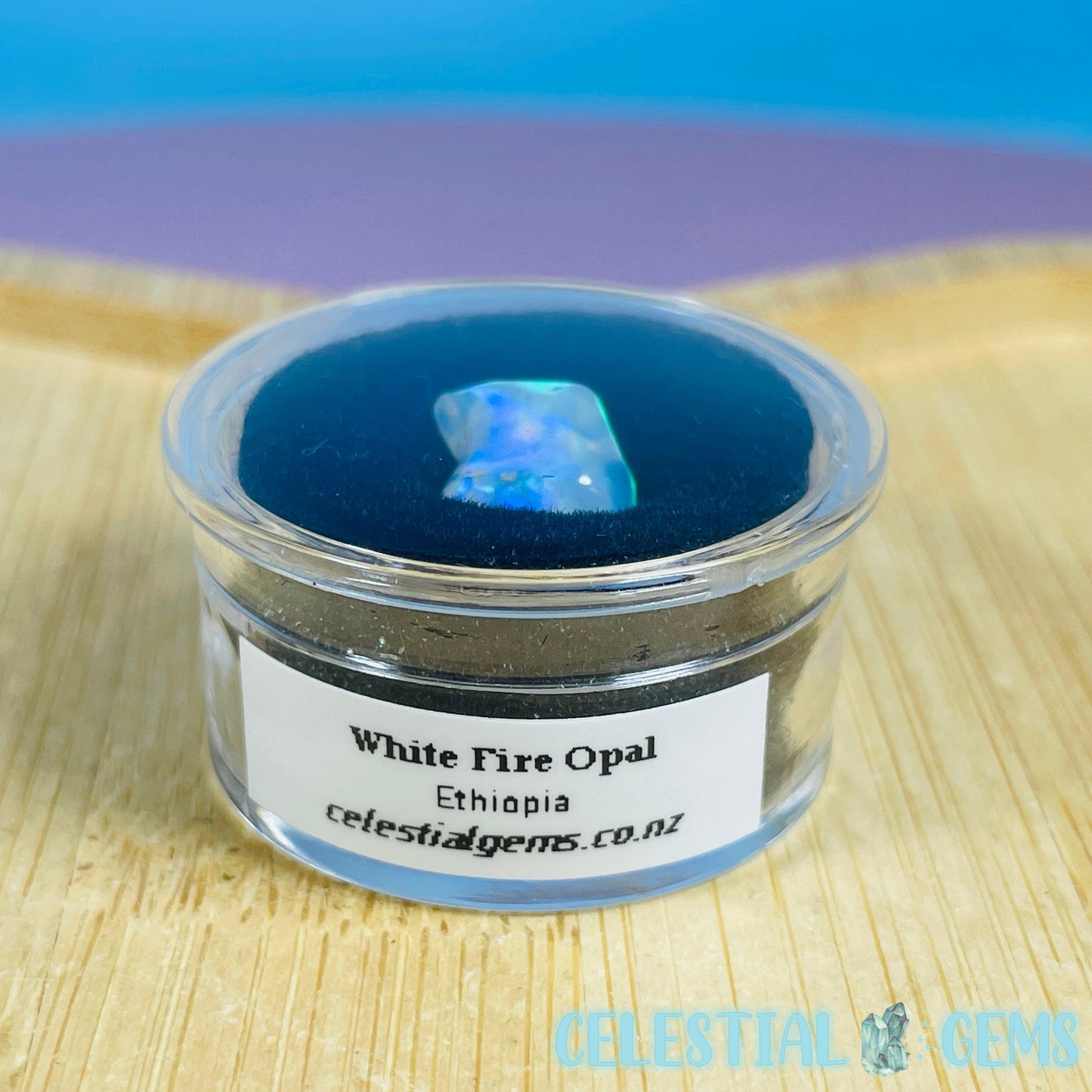 AAA Ethiopian 'Fire' Welo Opal Polished Mini Crystal in Specimen Pottle (Video)