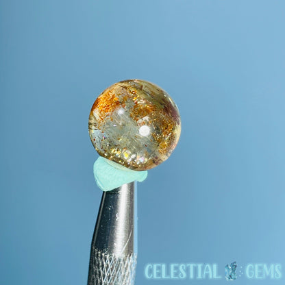 AAA Grade RARE Green Oligoclase + Arusha Sunstone Polished Mini Sphere (Video)