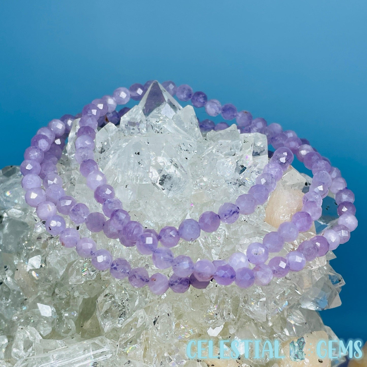 Kunzite Faceted 4mm Bracelet