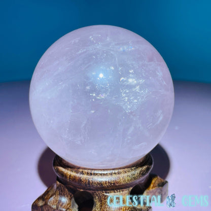 Rose Quartz Medium Sphere (Star Flash in Video!)