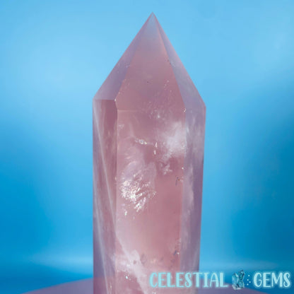 High Grade Rose Quartz Large Tower