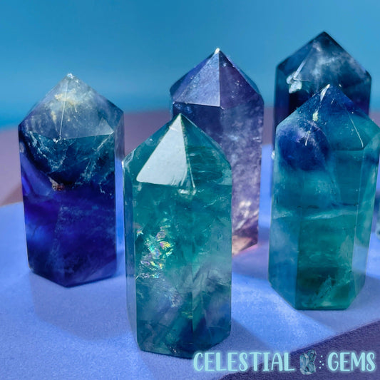 Rainbow Fluorite Point