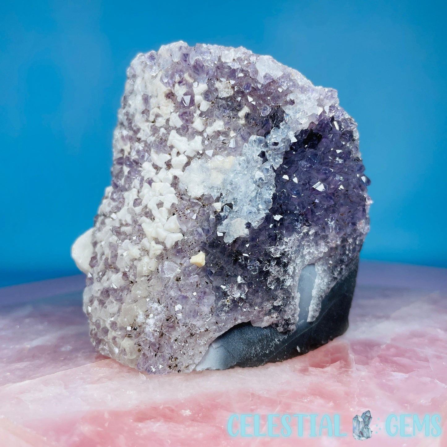 Amethyst, Microcline + Agate Medium Cluster Freeform