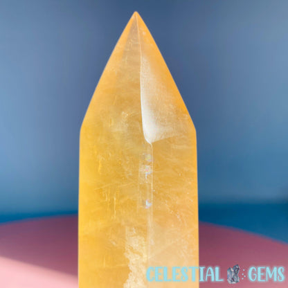 Optical Honey Calcite Medium Tower (Video)