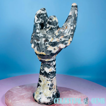 Orange Zebra Jasper 'Angel of Death' Large Carving