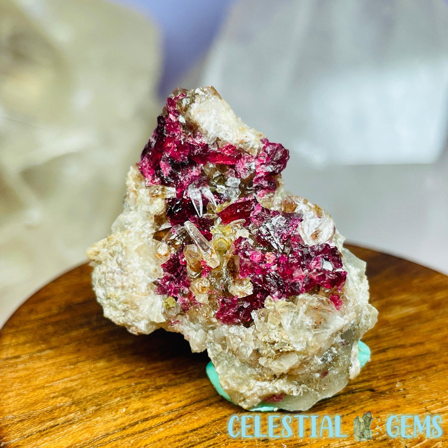 EXTREMELY RARE Bou Azzer Roselite + Calcite on Matrix Small Specimen F