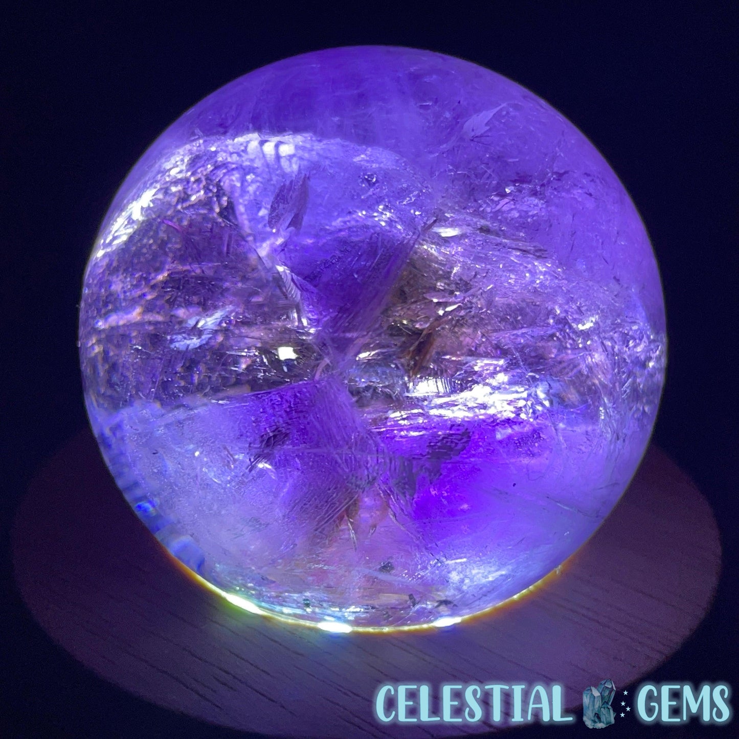 A Grade Bolivian Phantom Ametrine Medium Sphere (Video)