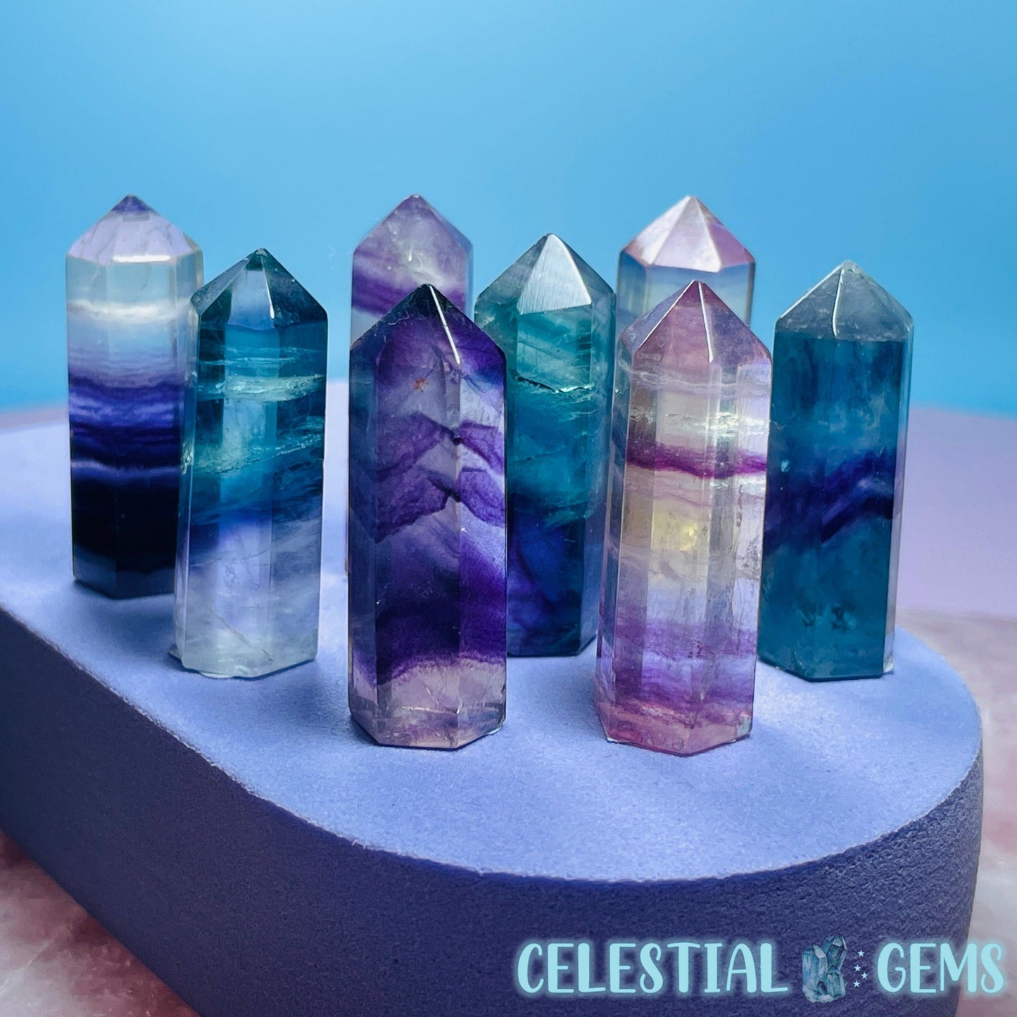 Rainbow Fluorite Mini Point