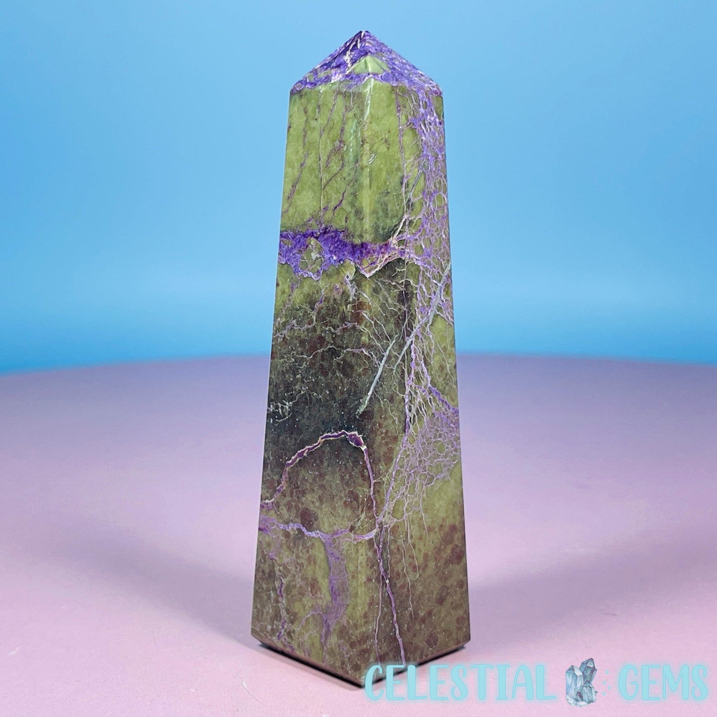 Atlantisite (Stichtite + Serpentine) Obelisk Small Tower