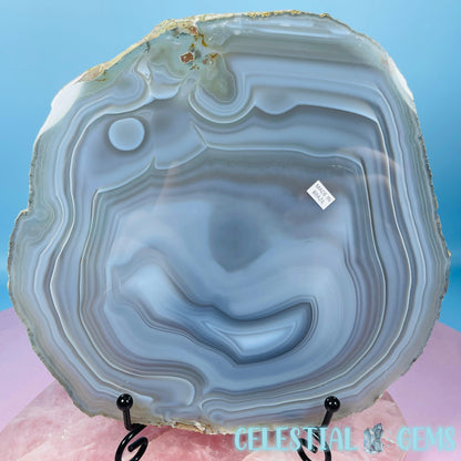 Natural Grey Agate Large Polished Slice