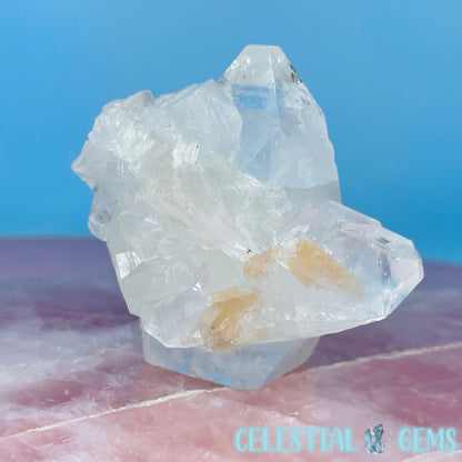 A Grade Diamond Apophyllite + Peach Stilbite Small Cluster