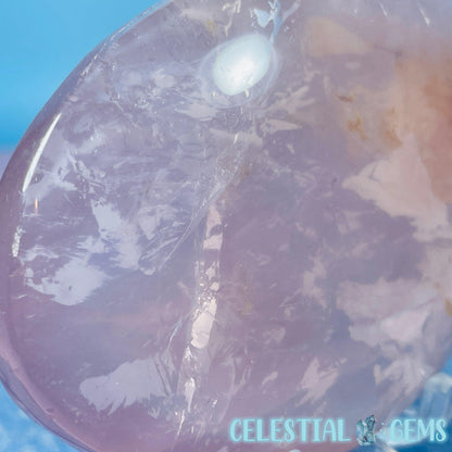 High Grade Rose Quartz + Agate Palmstone (Video)