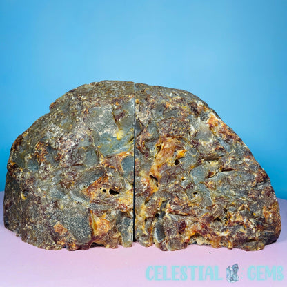 Natural Agate Large Pair of Bookends