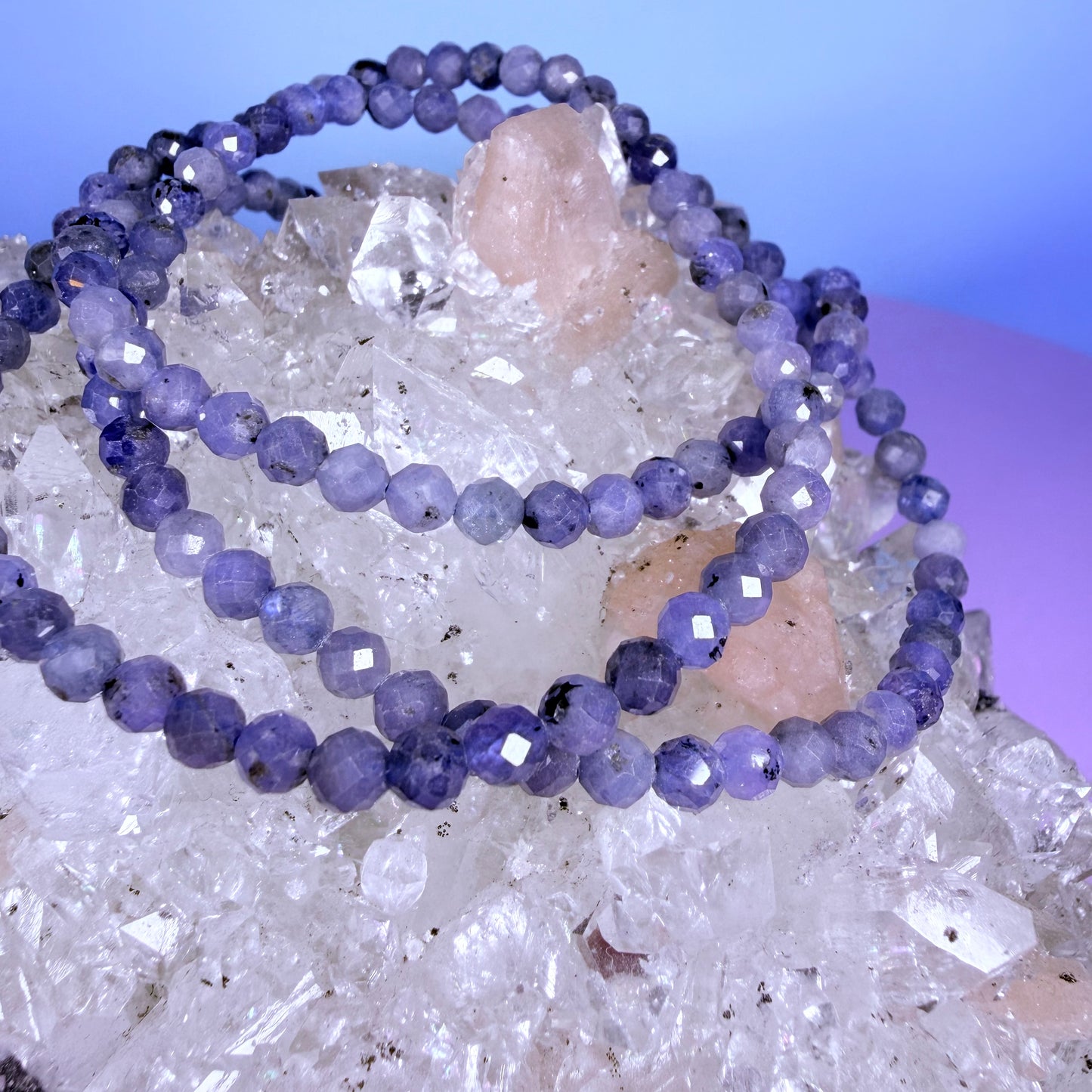 Rare Tanzanite Faceted 4mm Bracelet