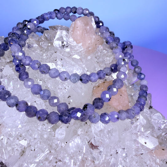 Rare Tanzanite Faceted 4mm Bracelet