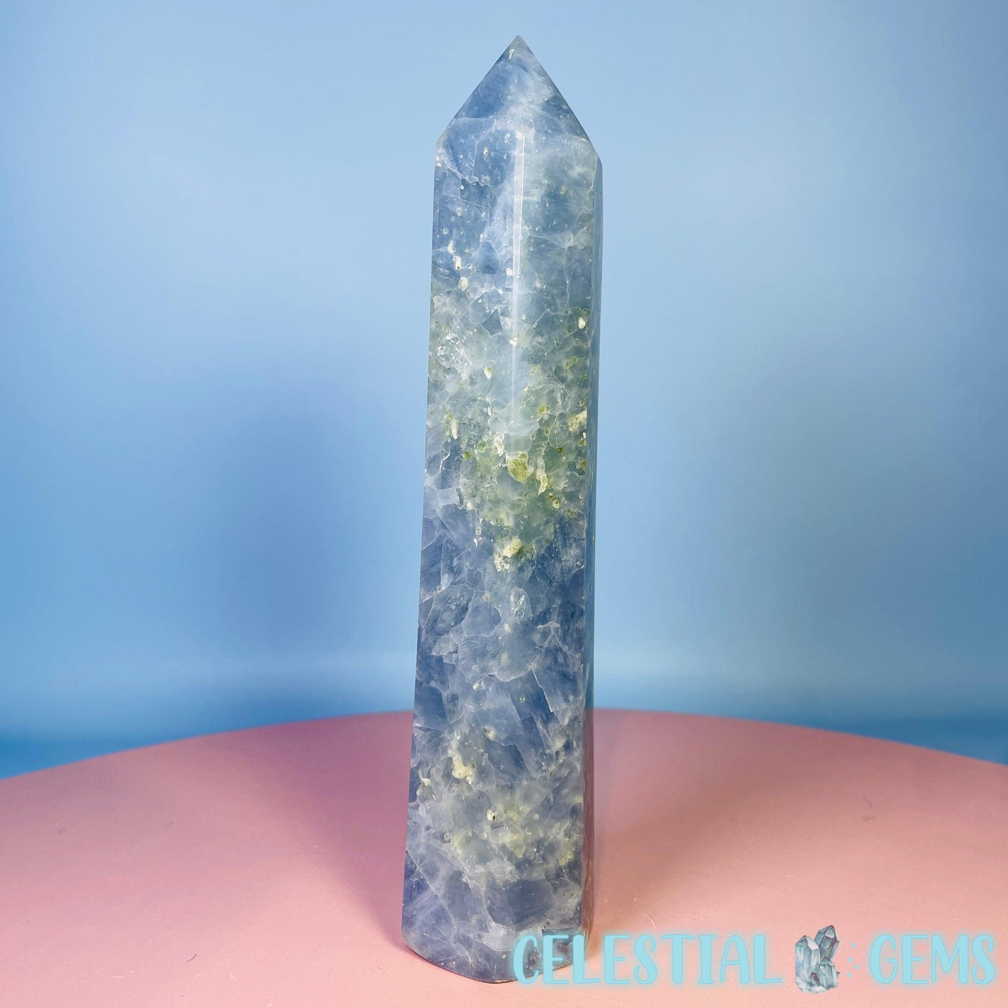 Dark Blue Calcite Large Tower