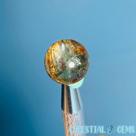 AAA Grade RARE Green Oligoclase + Arusha Sunstone Polished Mini Sphere (Video)