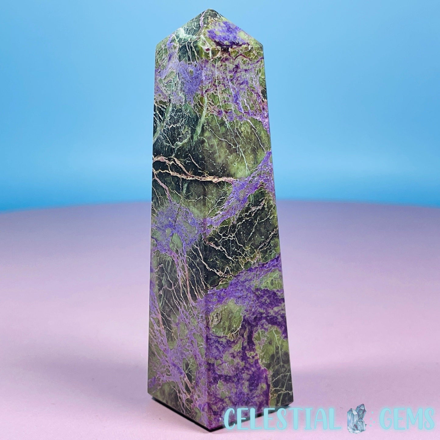 Atlantisite (Stichtite + Serpentine) Obelisk Small Tower