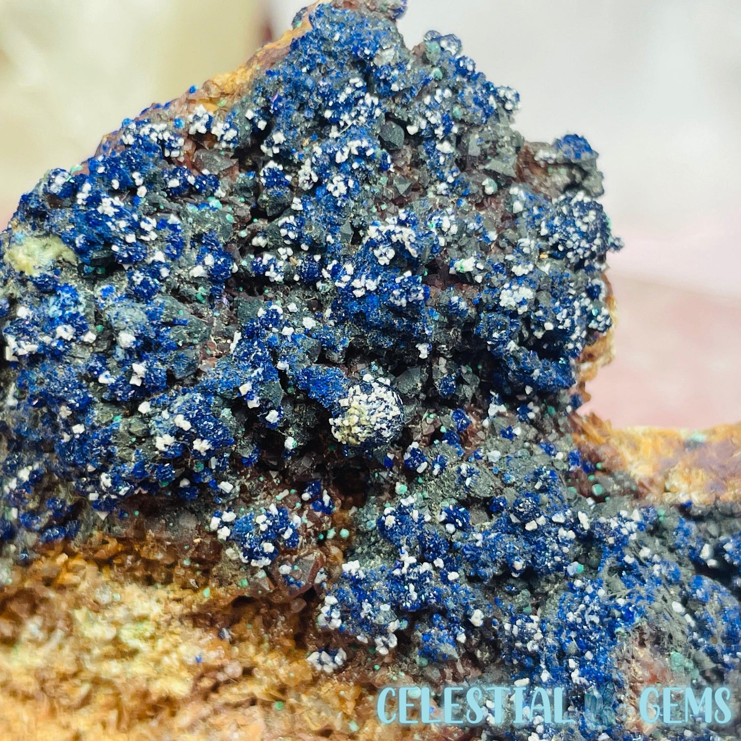 Druzy Azurite + Dolomite Small Specimen D