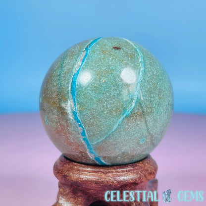 Chrysocolla + Shattuckite Medium Sphere