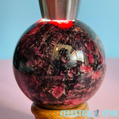 High Grade Rhodonite + Quartz Medium Sphere