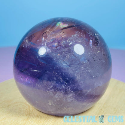 High Grade 'Trapiche' Phantom Amethyst Medium Sphere (Video)