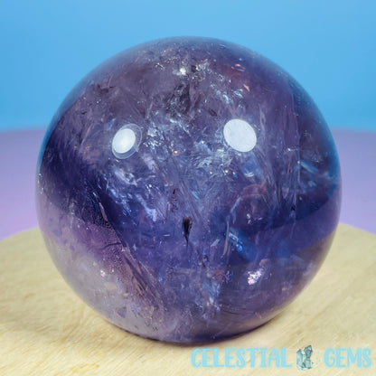 High Grade 'Trapiche' Phantom Amethyst Medium Sphere (Video)