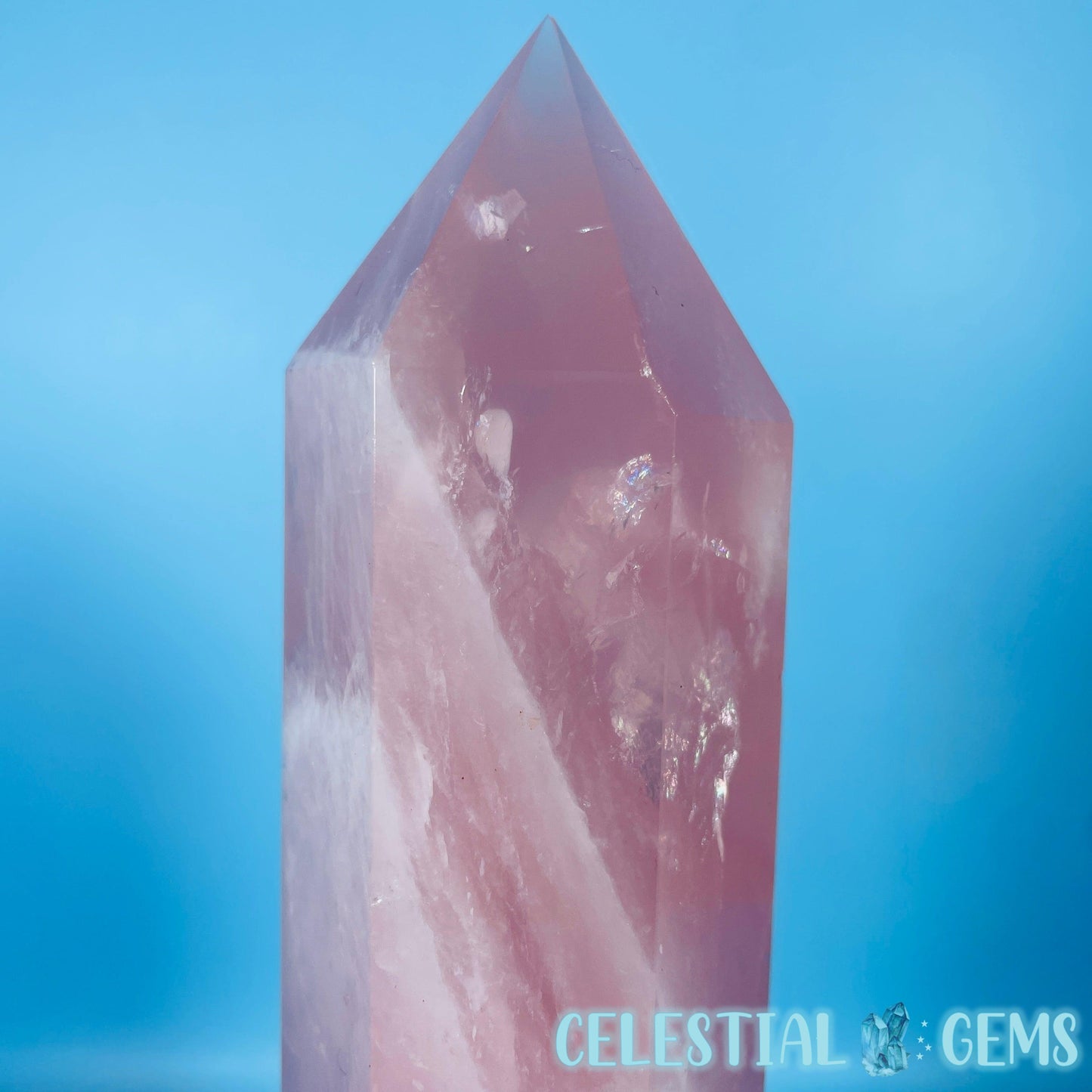 High Grade Rose Quartz Large Tower