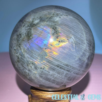 Purple Labradorite Large Sphere (Video)