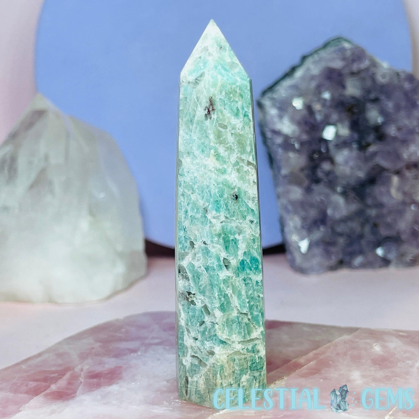 Amazonite + Smoky Quartz Small Tower