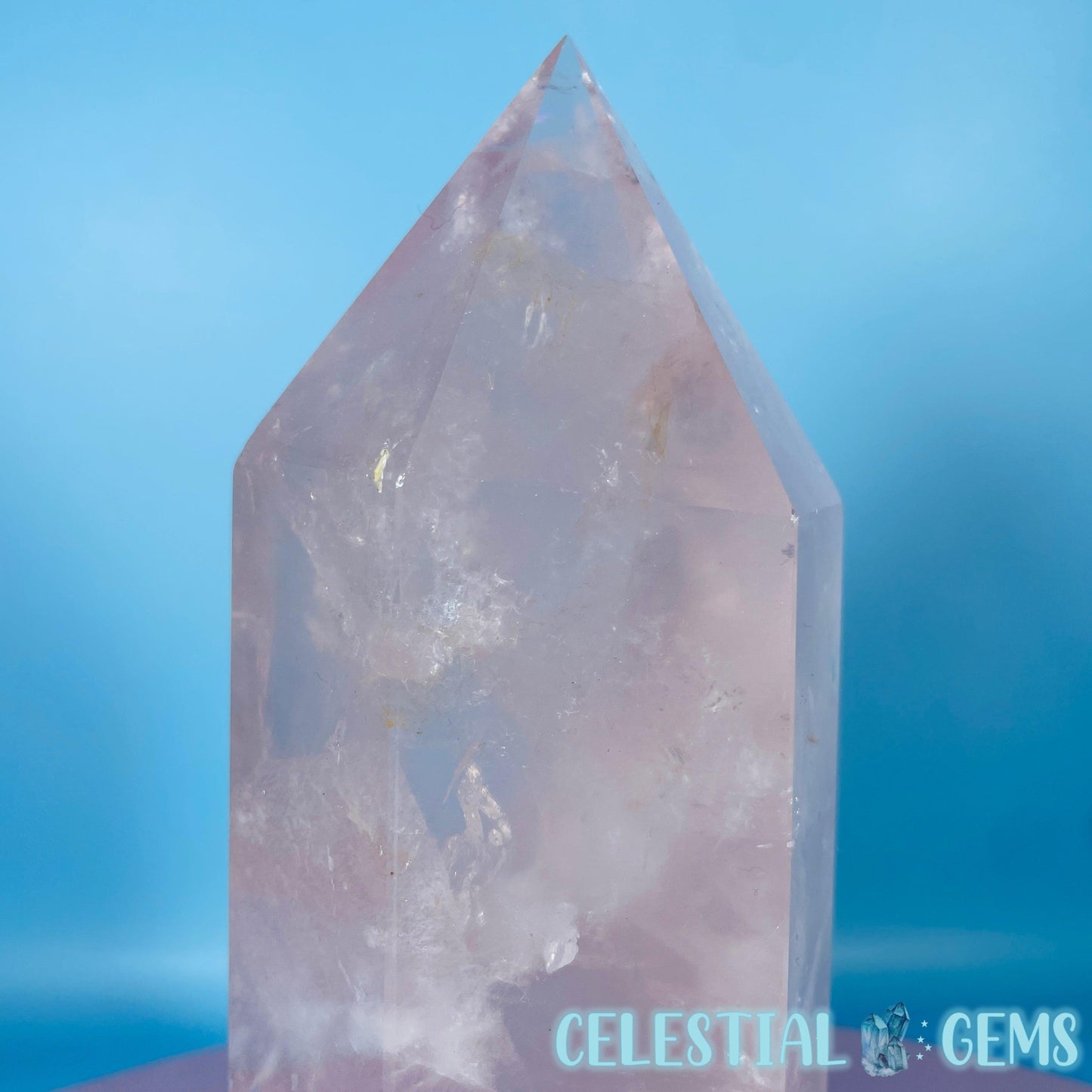 High Grade Rose Quartz Large Chunky Tower (Video)