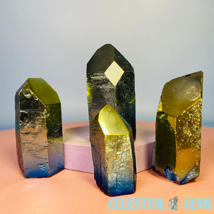 Titanium Aura Quartz Raw Point