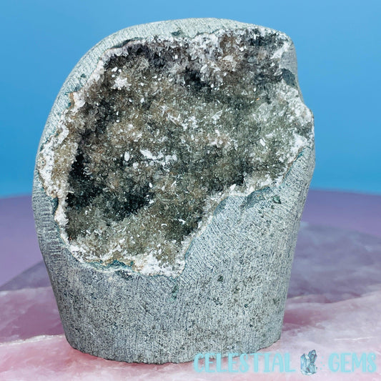 Mixed Zeolite Druzy Geode Medium Standing Freeform