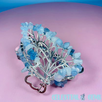 Aquamarine Butterfly Hair Claw Clip