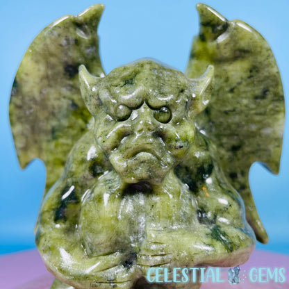 Green Jade Gargoyle Large Carving