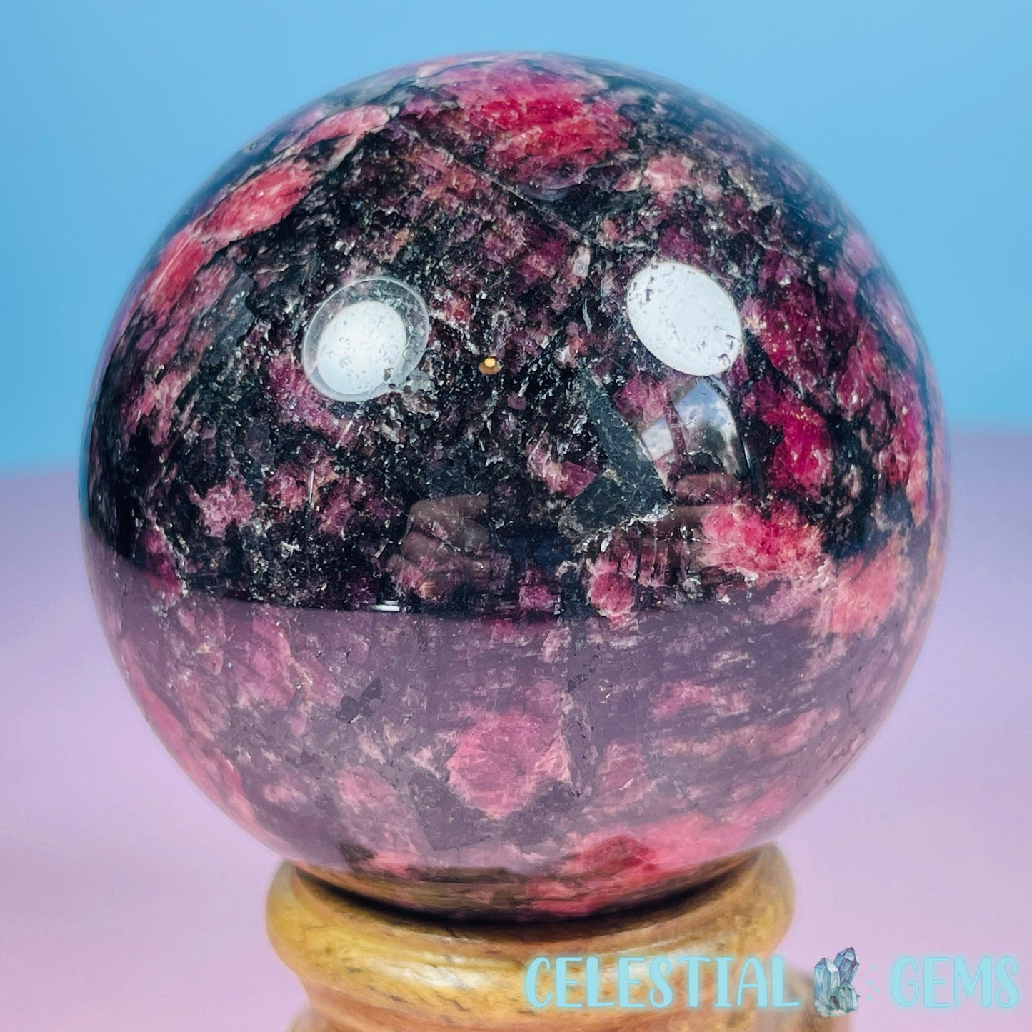 High Grade Rhodonite + Quartz Medium Sphere