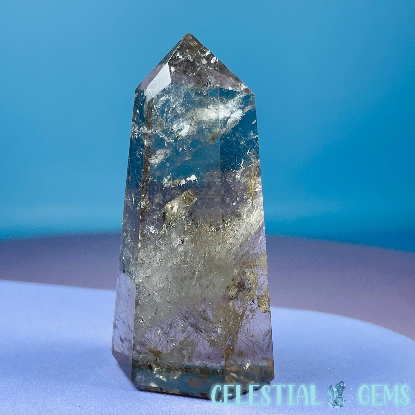 Rutilated Smoky Quartz Small Tower