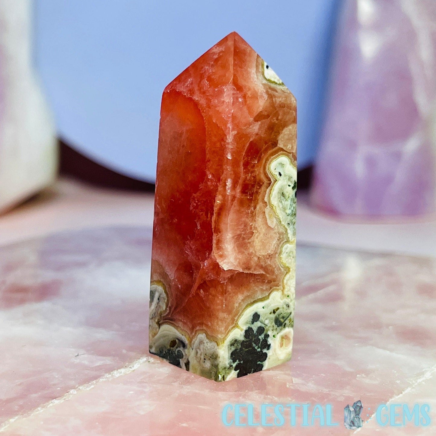 A+ Grade Rhodochrosite Point