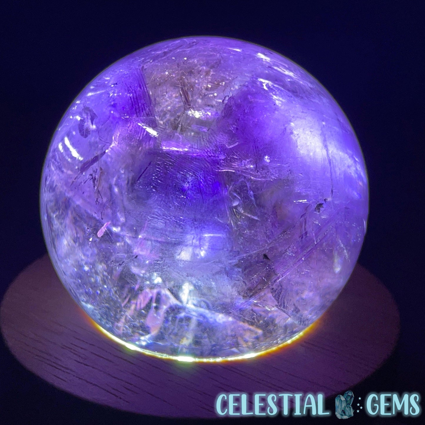 A Grade Bolivian Phantom Ametrine Medium Sphere (Video)