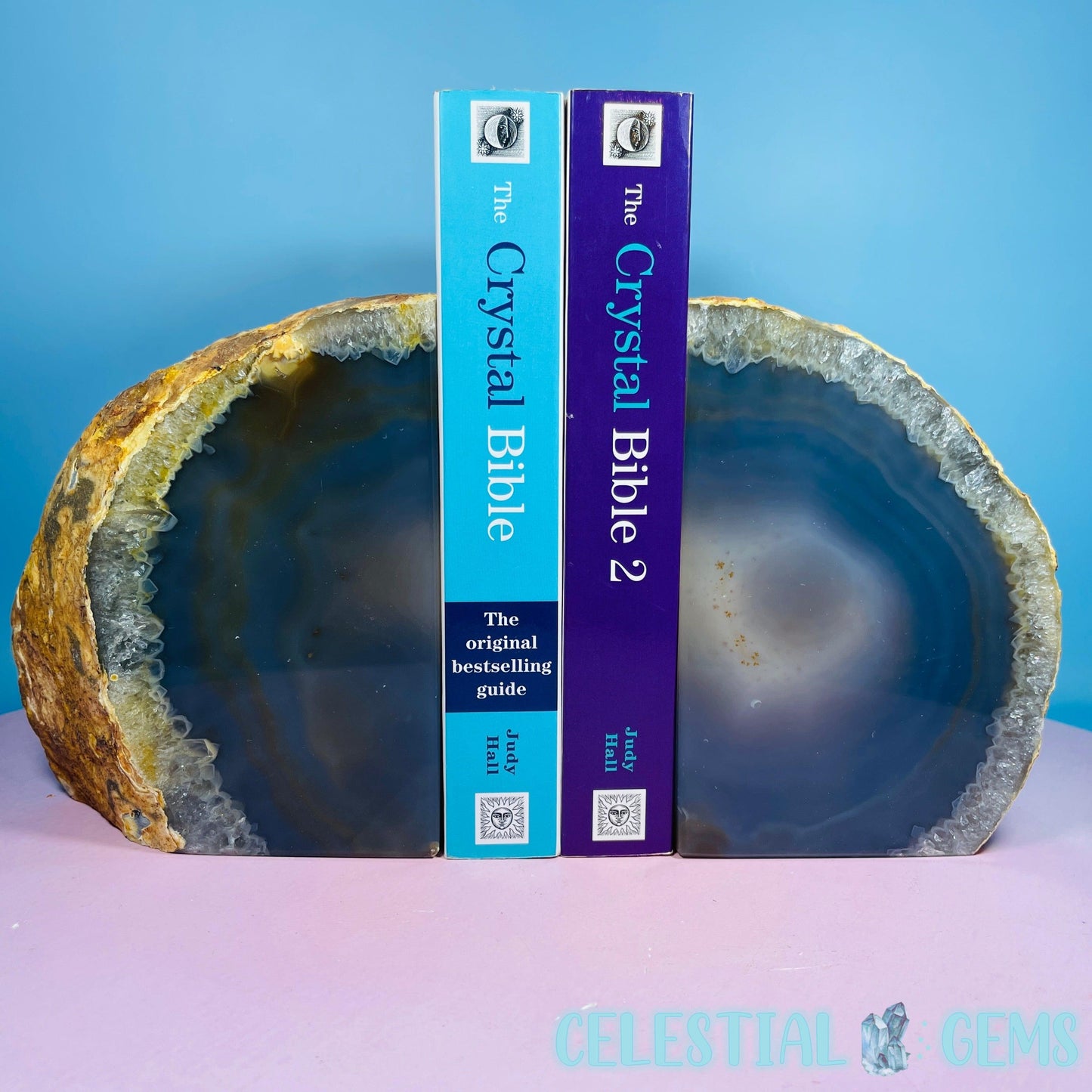 Natural Agate Large Pair of Bookends