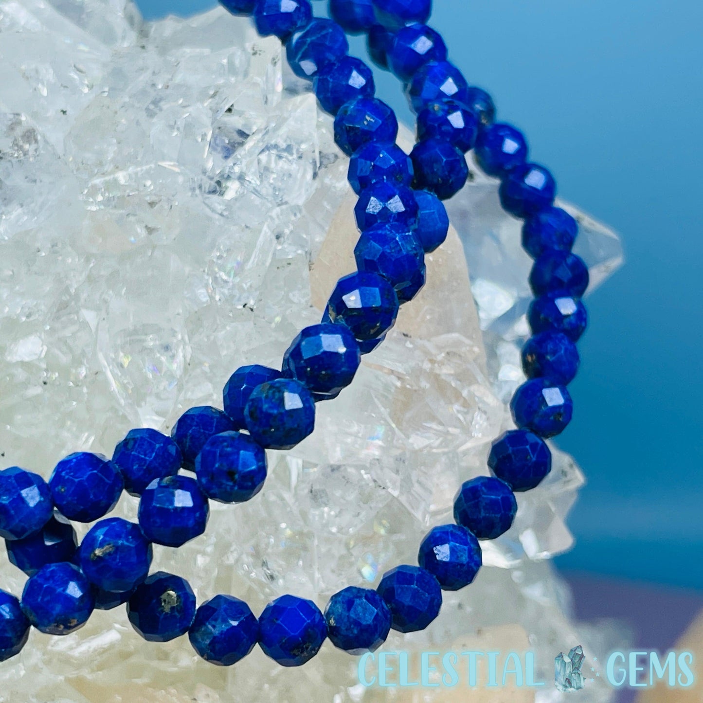 Lapis Lazuli Faceted 4mm Bracelet