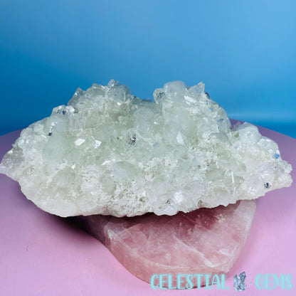 A Grade Diamond Apophyllite + White Chalcedony Large Cluster