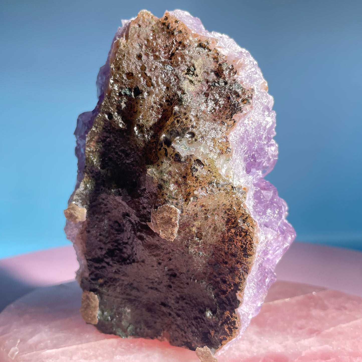 Dark Amethyst Medium Standing Cluster (Video)